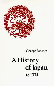 Book Cover - A History of Japan to 1334