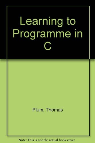 Book Cover - Learning to Program in C