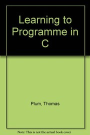 Book Cover - Learning to Program in C