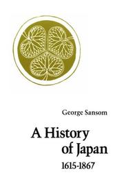 Book Cover - A History of Japan, 1615-1867