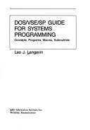 Book Cover - DOS/VSE/SP Guide for Systems programming