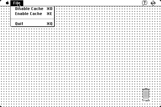 A Screenshot of Cache Control Running on a Macintosh